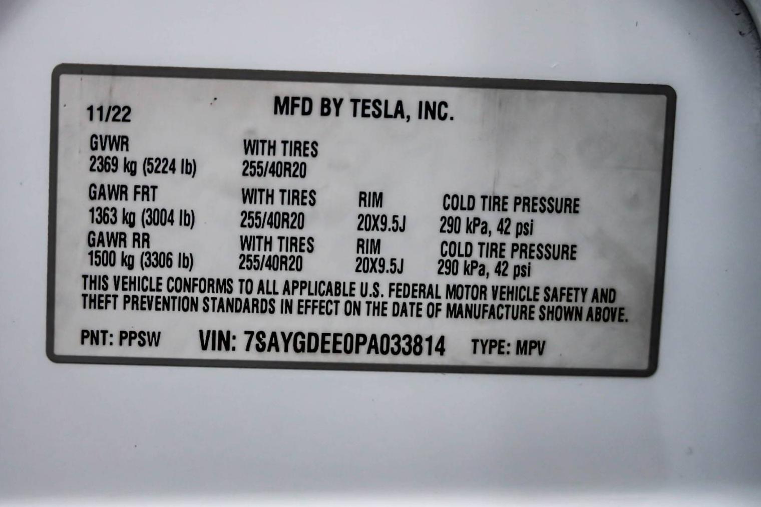 TESLA MODEL Y 2023 7SAYGDEE0PA033814 image